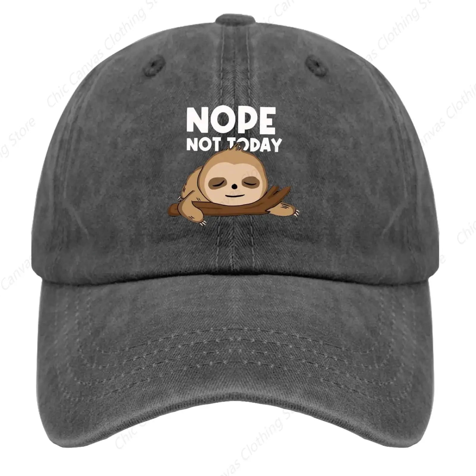 

Nope Not Today Ball caps Vintage Cotton Washed Baseball Caps Adjustable Dad Hat Crazy Funny Custom Breathable Washed truck Hat