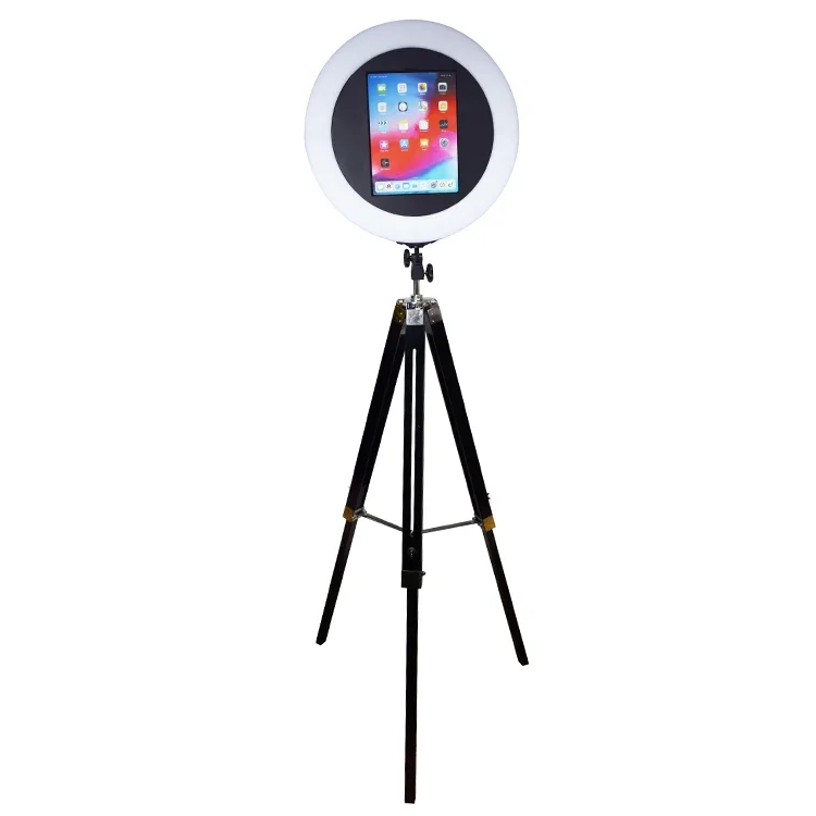 Tops Wholesale RGB Light Metal Ipad Photo Booth Shell Portable 2 In 1 Ipad Roamer Selfie Photo Booth With A Tripod