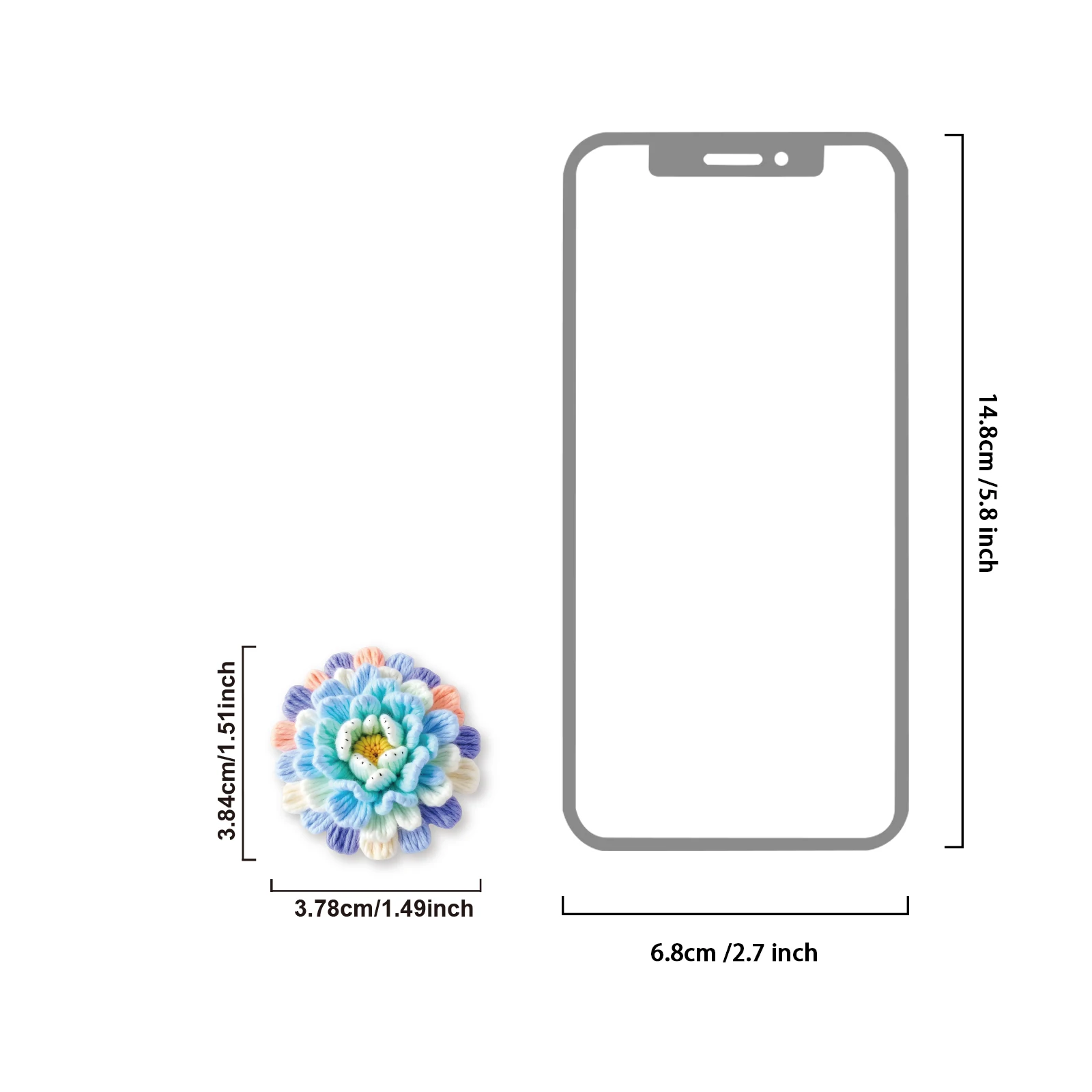 Etori Life 50Pcs Blue Crochet Flower Sticker Pack 3D Yarn Floral Pattern Stickers for Journaling, Scrapbooking, Photo Album Decoration, Suitable for Laptops, Phone Backs, Diaries, Postcards and Envelopes, Sticker Books, Helmets and Bicycles, Scrapbooking Supplies, Office Decoration Supplies, Room Decoration, Art Aesthetics, Party Stickers, Reward Stickers, Cycling Decals, Gifts for Friends