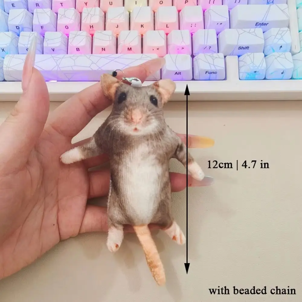 Internet-Meme-Simulation Meme-Schlüsselanhänger Lustiger Kreativer Maus-Schlüsselanhänger Plüsch Mini-Streich-Taschendekoration – Detail 1