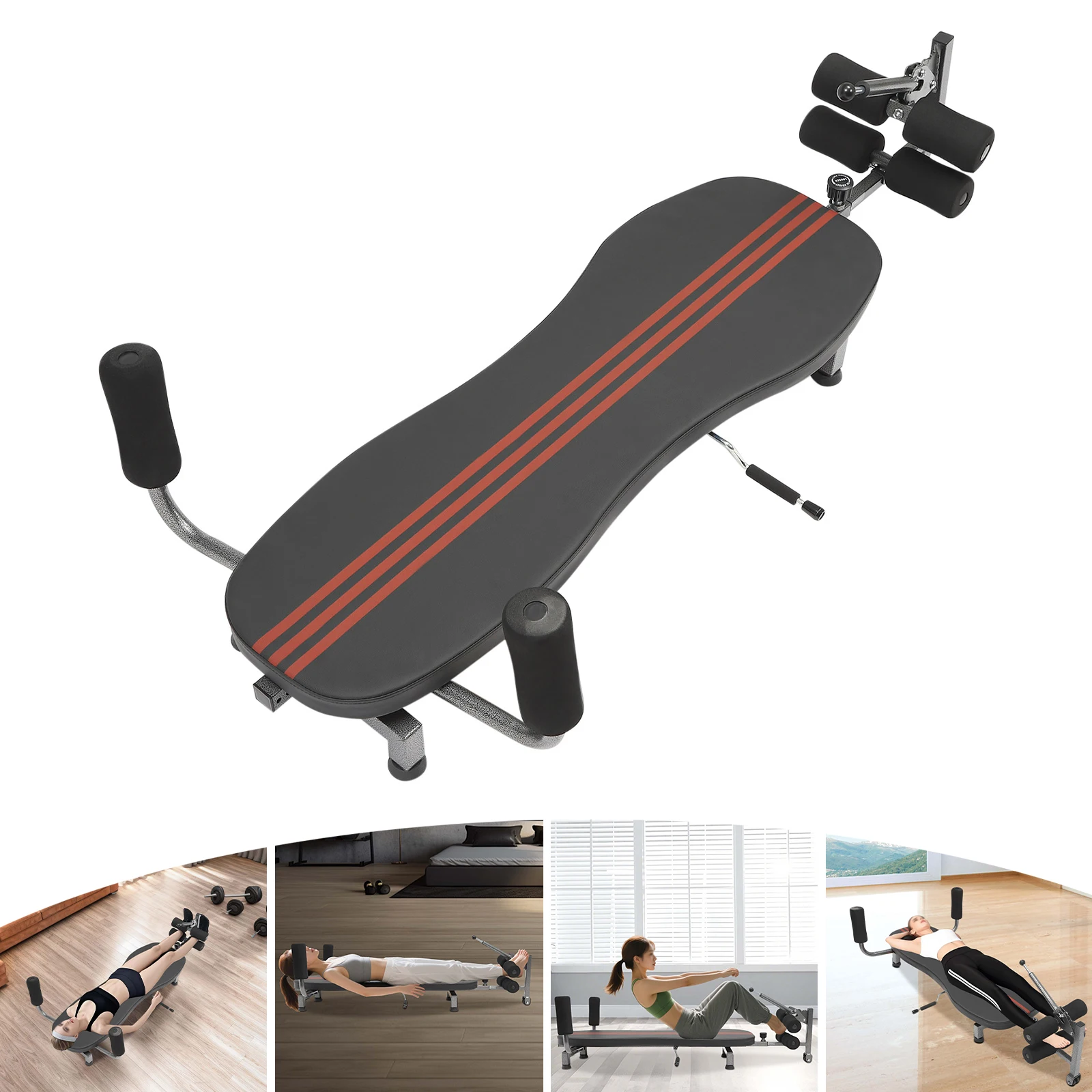 Gym Back Stretcher Decompressiebank Inversietafel Trainingsbank voor thuistraining, pijnverlichting, tot 330 lbs