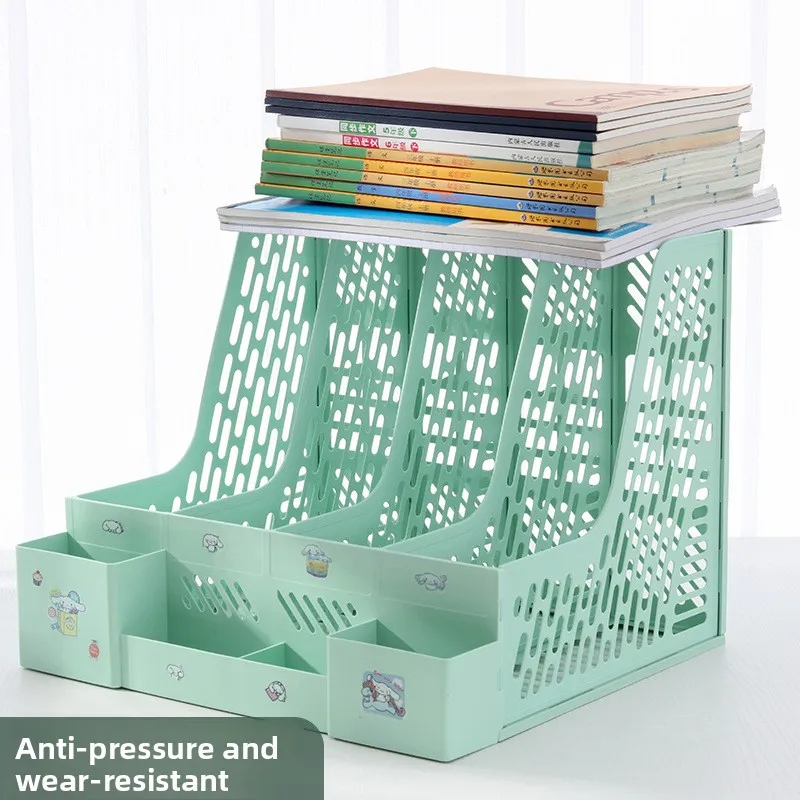 

Утолщенная стойка для документов Четырехколонная рамка для документов Офисные принадлежности Стойка для документов большой емкости и стеллаж для хранения книжной подставки