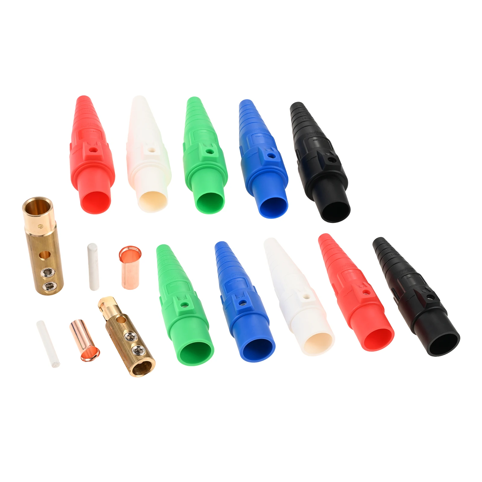 5Pcs Female/Male CLS40 400A Power Connector Camlock Wire Set for Stage Entertainment Power Distro Cord 2/0-4/0 Cam-Lock Cable