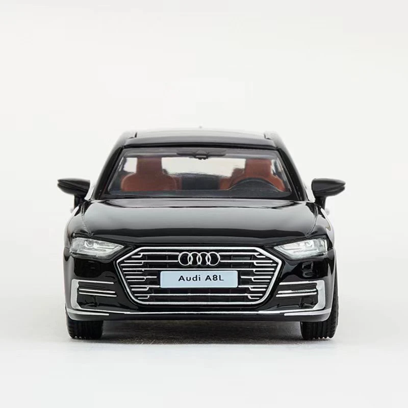 1:64 MASDI Audi A8L 2021 die-cast simulation alloy car model, adult collectible ornament, boys' toy, children's festival gift.
