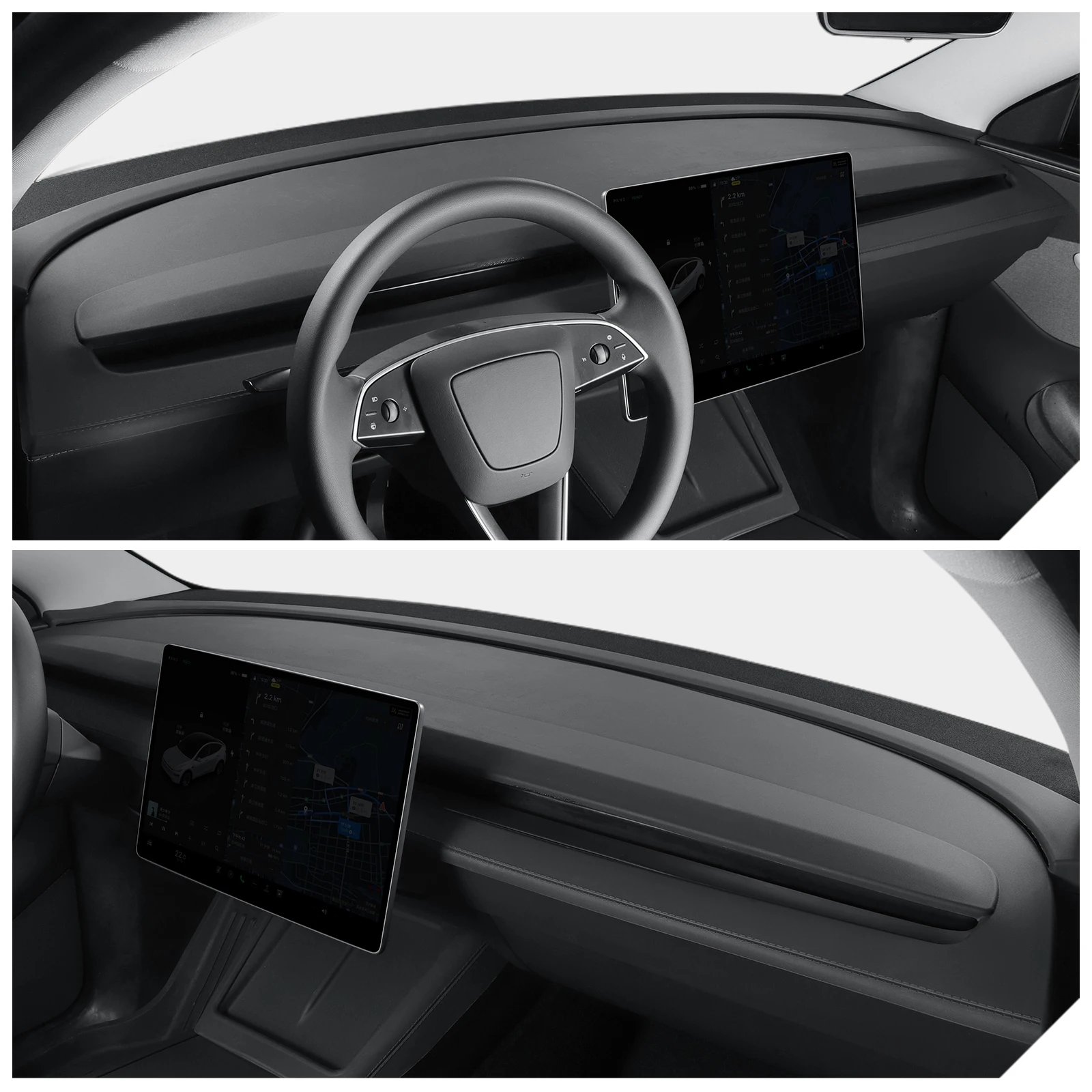 LUCKEASY Linkslenker für Tesla Model Y Juniper 2025 2026 LHD Anti-Schmutz-Schutzpolster Mittelkonsole Seiten-Anti-Kick-Polster TPE – Detail 18