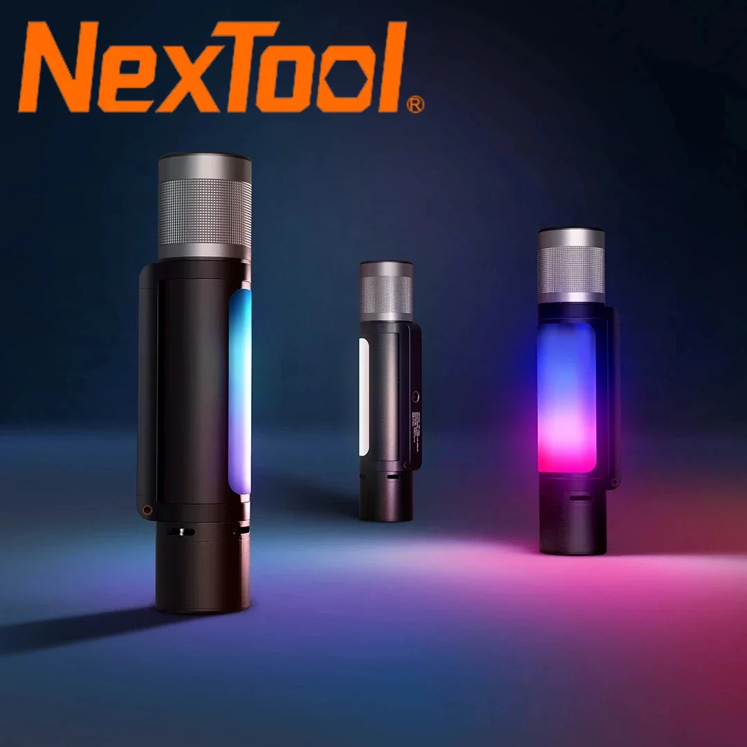 Nextool 12 In 1 Music müzik feneri IPX4 su geçirmez hoparlör USB-C Powerbank ses aktive renk RGB müzik ritim işık