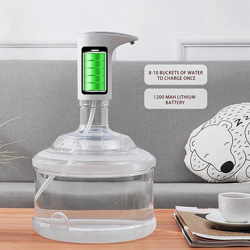 Pompa per bottiglia d'acqua, pompa per erogatore d'acqua brocche d'acqua ricarica USB interruttore automatico per bottiglia d'acqua, per bottiglia da 2-5 galloni