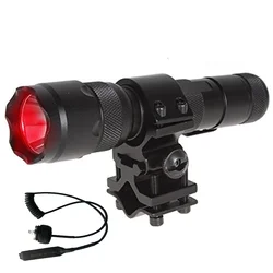 UniqueFire UF-502B LED Hunting Small Flashlight XRE Red Light Torch Rechareable Lamp Lanter for Searching Coyote Hog Predator
