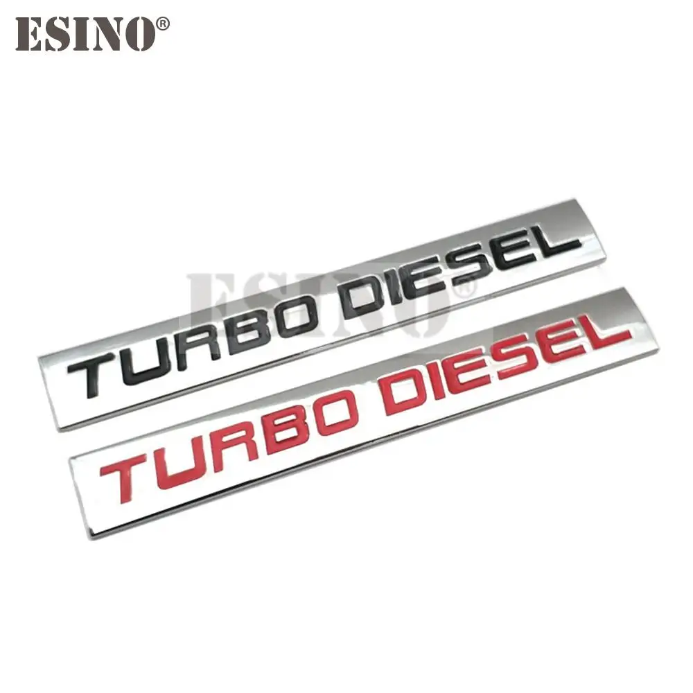Emblema Adesivo 3D Turbo Diesel em Liga de Zinco para Porta-Malas Traseiro, Adesivo para Para-lama, Decalque para Carroceria