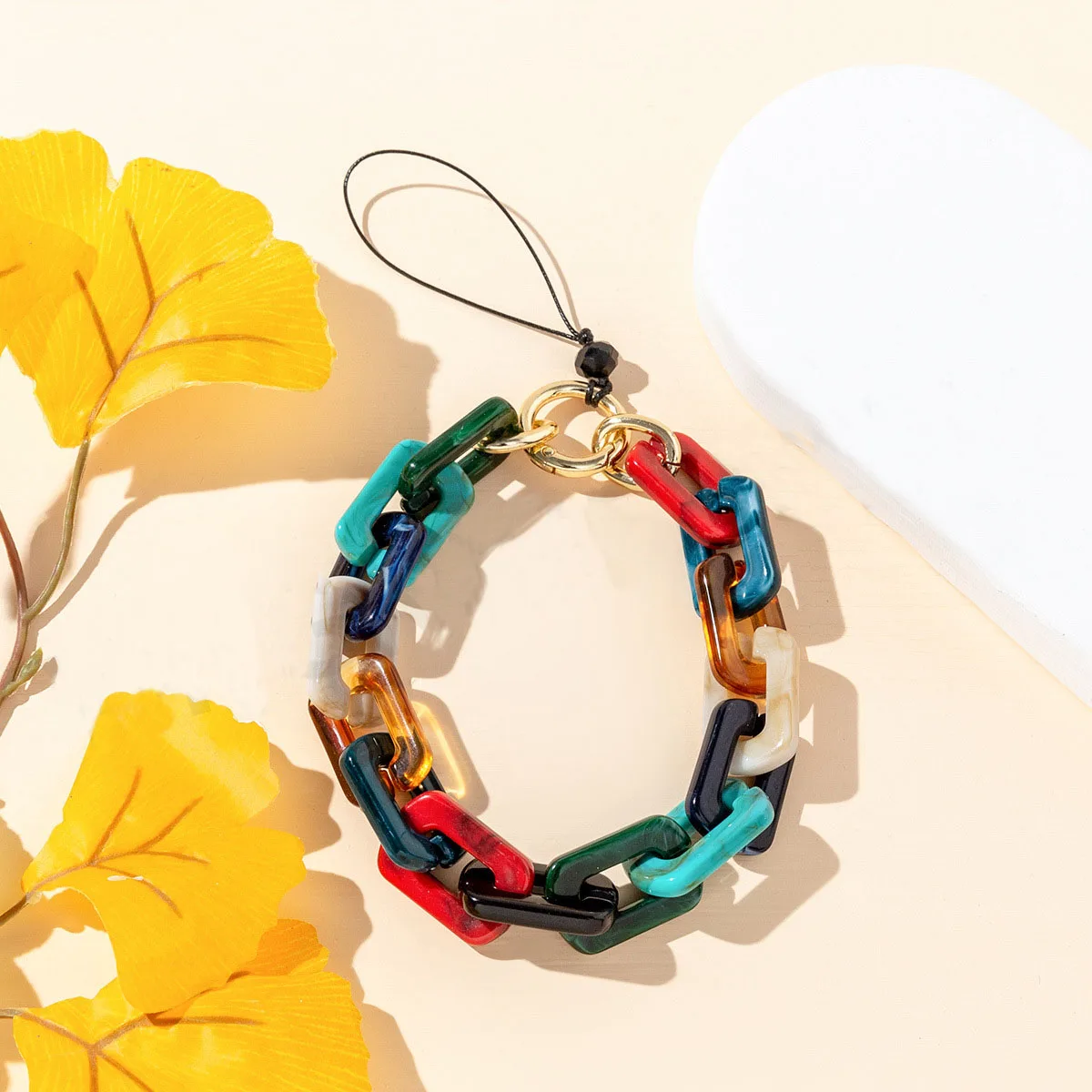 Fashion Metal Acrylic Ring Buckle Phone Lanyard For Women Lobster Clasp Anti-Lost Mobile Phone Chain Cellphone Strap Accessories
