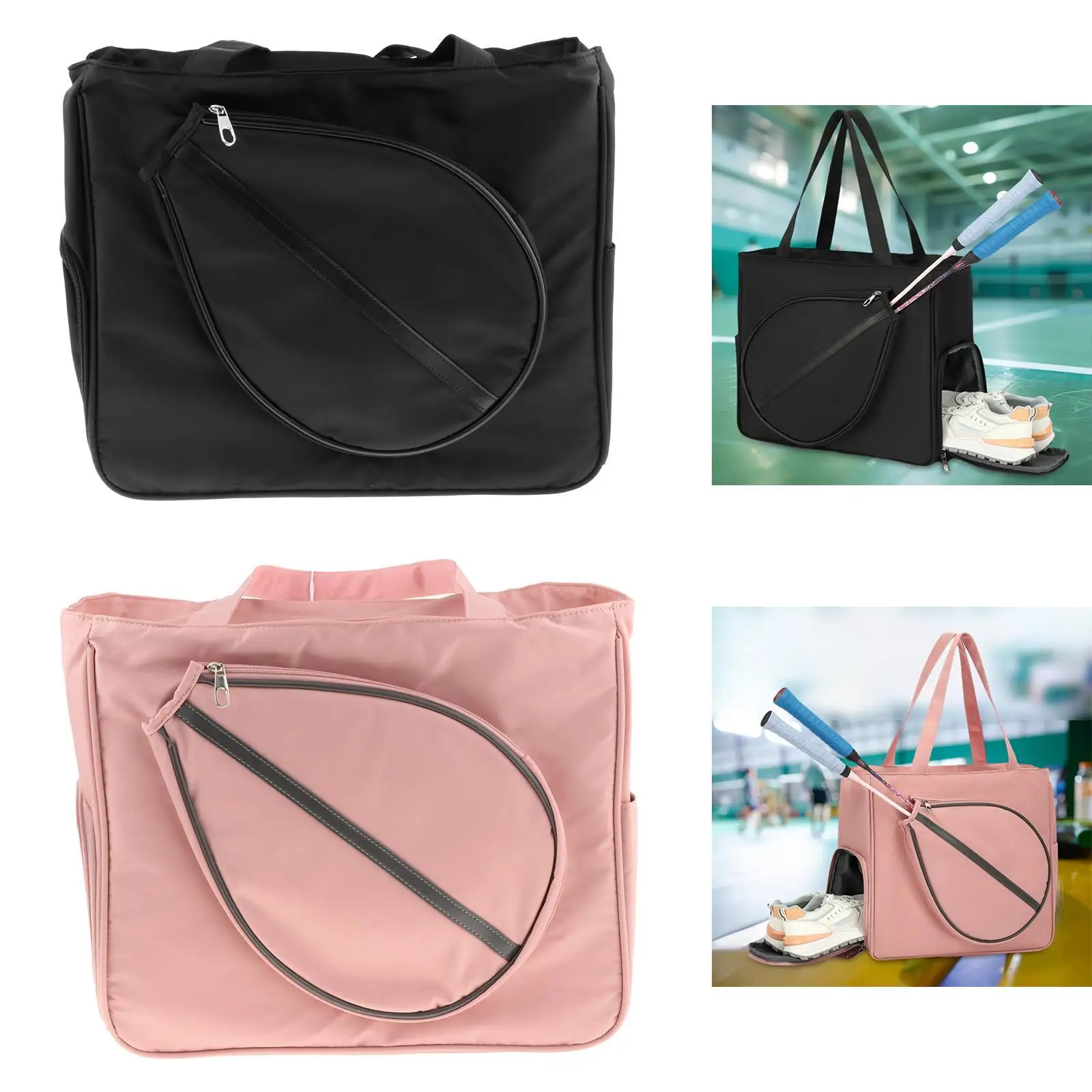 

Теннисная сумка для женщин/мужчин, профессиональная многоцелевая сумка с держателем для бутылки с водой и отделением для обуви, сумка на плечо для теннисной ракетки