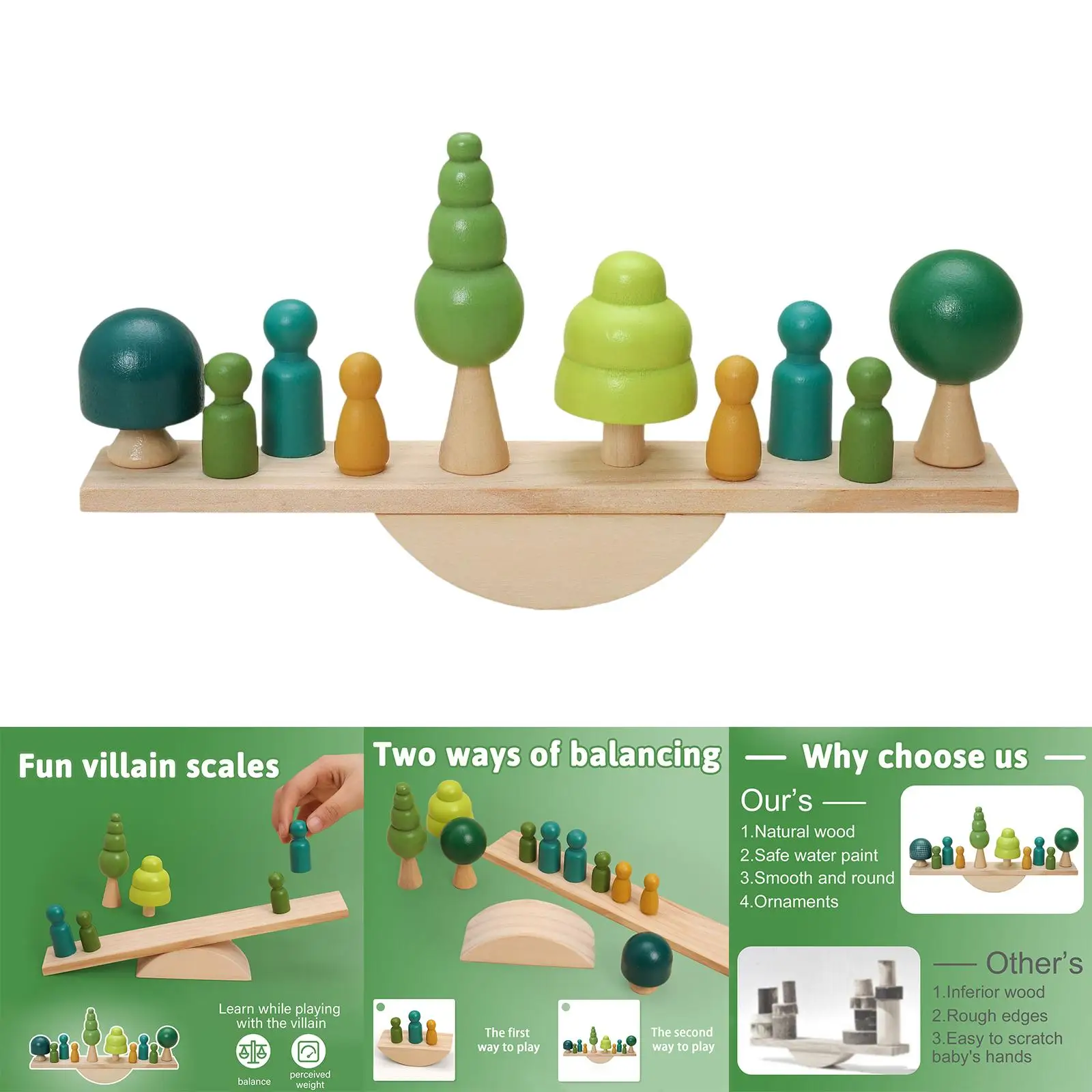 

Montessori Balance Scale Toy Developing Intelligence for Children