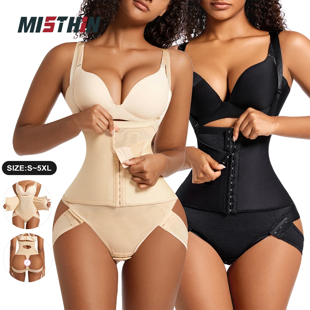 MISTHIN  Sexy Shapewear Waist Bodysuit For Women Slimming Body Sculpting Waist Trainer Black Skin Full Body Shaper Tummy Girdle