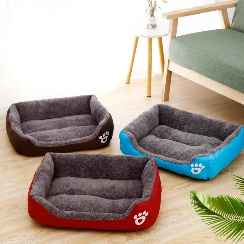 Pet Large Dog Bed Warm House Candy-colored Square Nest Pet Kennel For Small Medium Large Dogs Cat Puppy Plus Size Dog