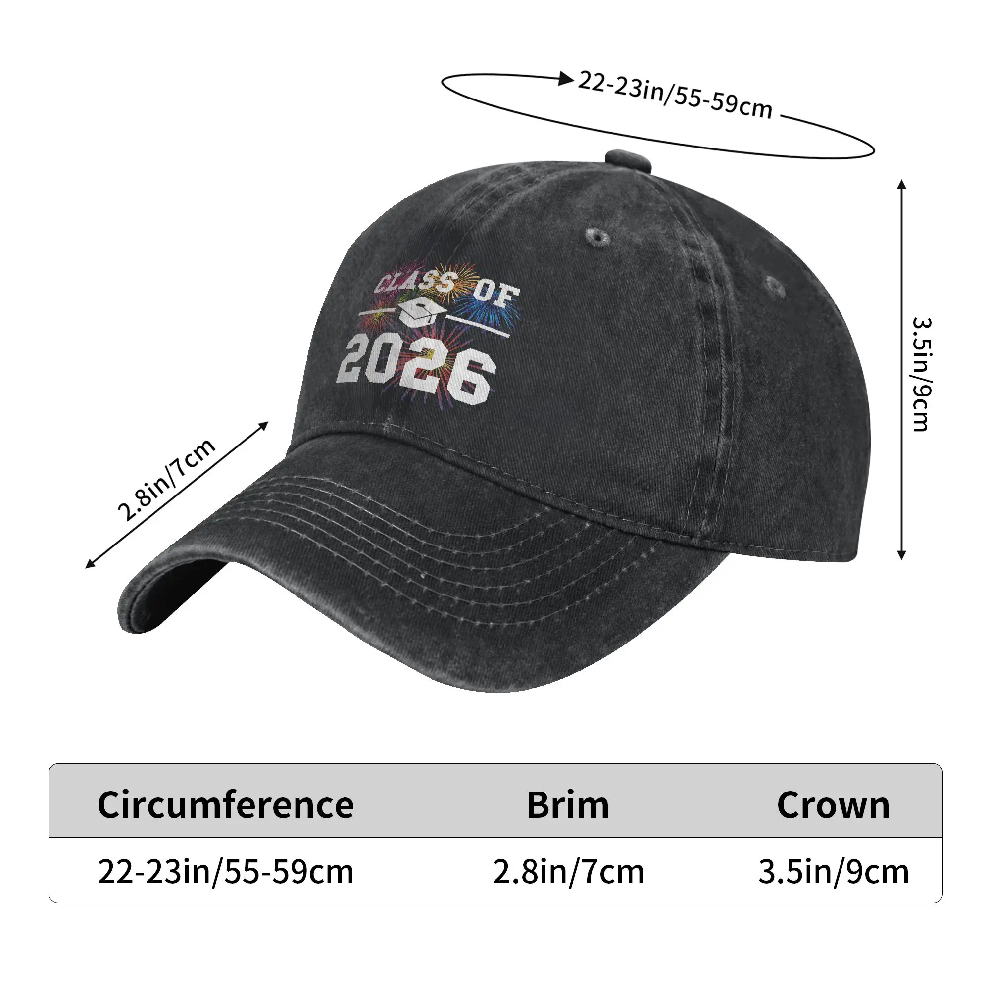 Class of 2026 Senior 2026 Graduation Sun Baseball Cap Women Men Print Hip Hop Hats Summer Stylish Breathable Baseball Caps