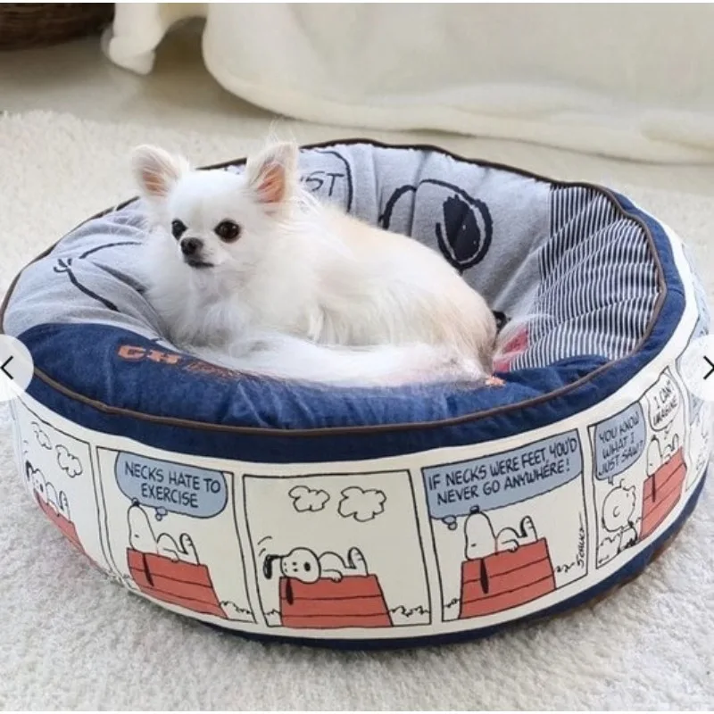 

Thickened Round Nest Pad for Pets Blue