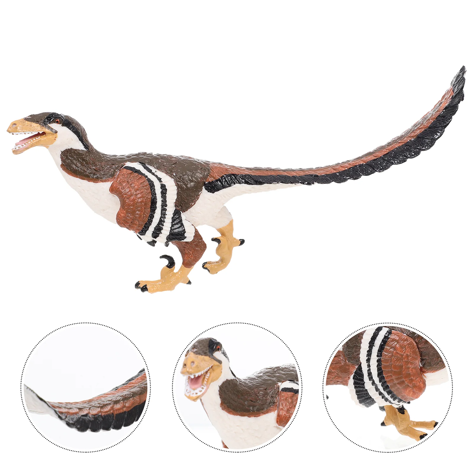 Deinonychus รุ่นตุ๊กตาไดโนเสาร์ของเล่นจําลองเด็กเดสก์ท็อปเครื่องประดับการศึกษา