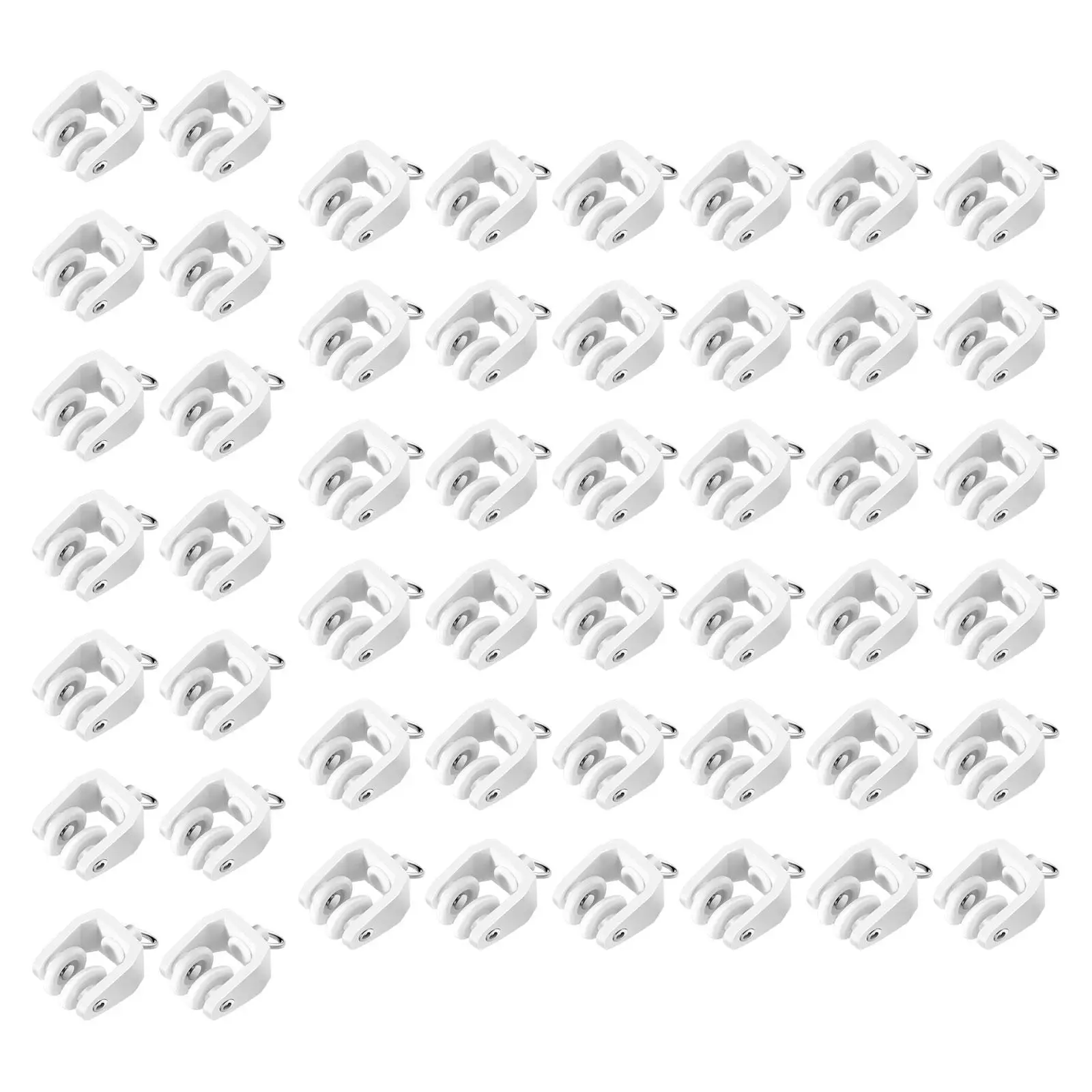 50x Curtain Track Gliders with Hooks Heavy Duty Sliding Glider for Living Room Window Accessories Bathroom Home Curtains