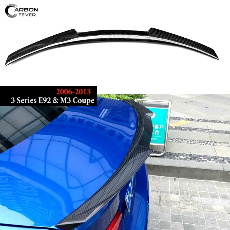 Carbon Fiber Rear Trunk Spoiler Wing for BMW 3 Series E92 M3 2006-2013 2-Door Couple Only (Will Not for Converibl and Sedan)