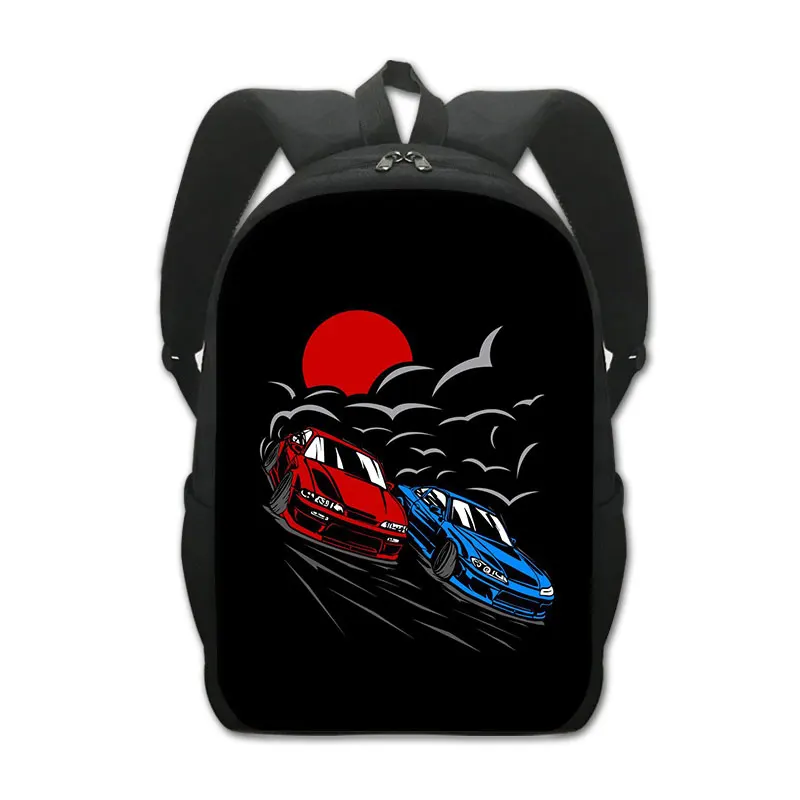 Japan Red Sun Racing Car Rucksack Damen Herren Mechaniker Motor Turbine Schultaschen für Kinder Büchertasche Laptop Tagesrucksack Rucksäcke Geschenk