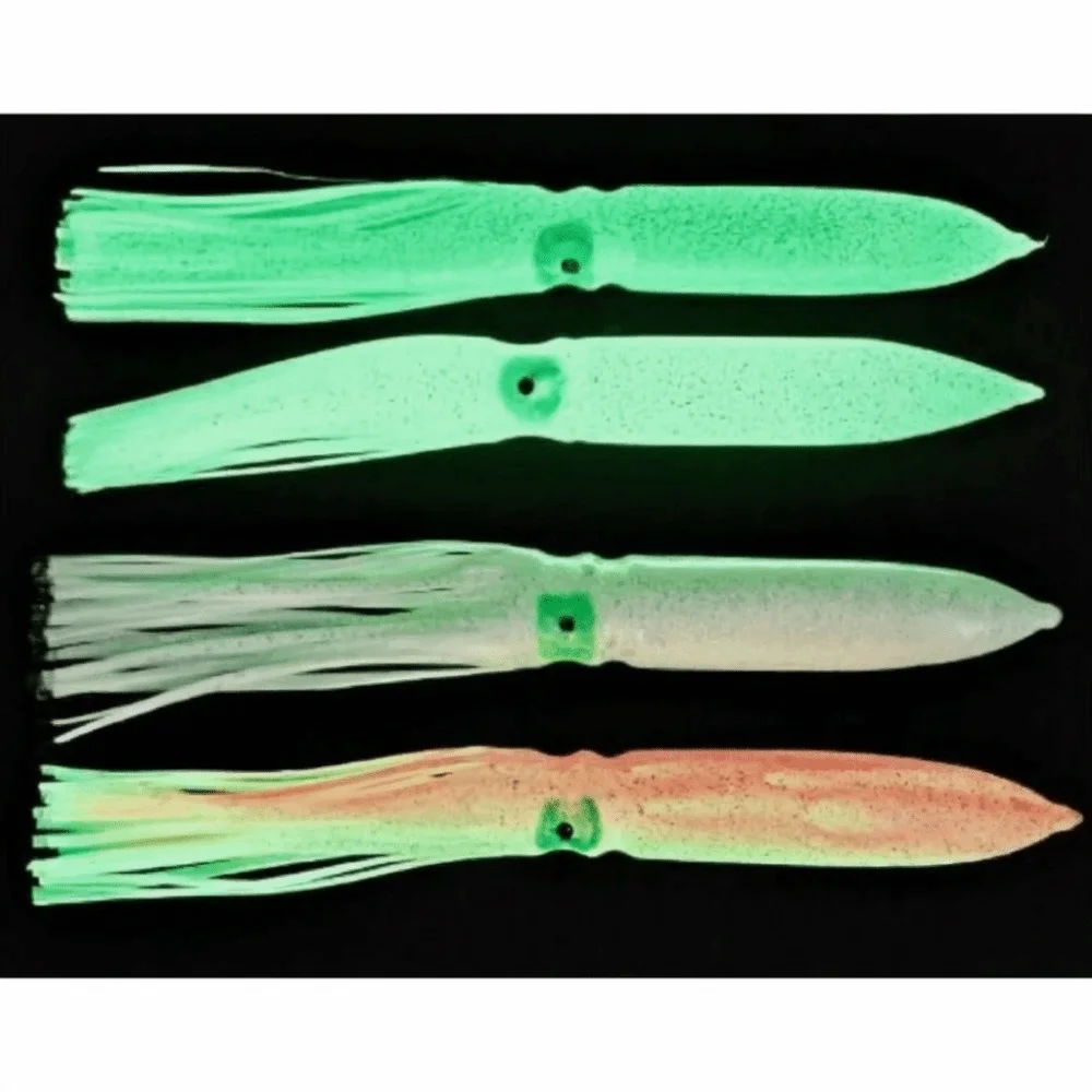 

Набор из 8 портативных светящихся приманок для рыбалки: мягкие резиновые приманки-кальмары (11,8 дюйма) для ловли баса