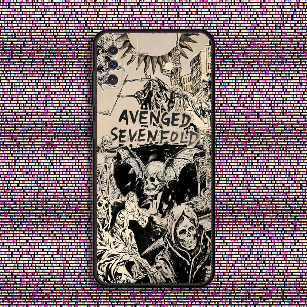 حافظة هاتف A-Avenged S-Sevenfold لهاتف سامسونج S 25,24,23,22,30,21,10,9,Ultra,Plus,Lite,FE,4,5G حافظة سوداء ناعمة