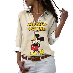 New Disney Brand Mickey and Minnie Anime 3D Printed Harajuku Style Cute Casual Top Beach Kawaii Clothes Cover Up Top Casual y2k