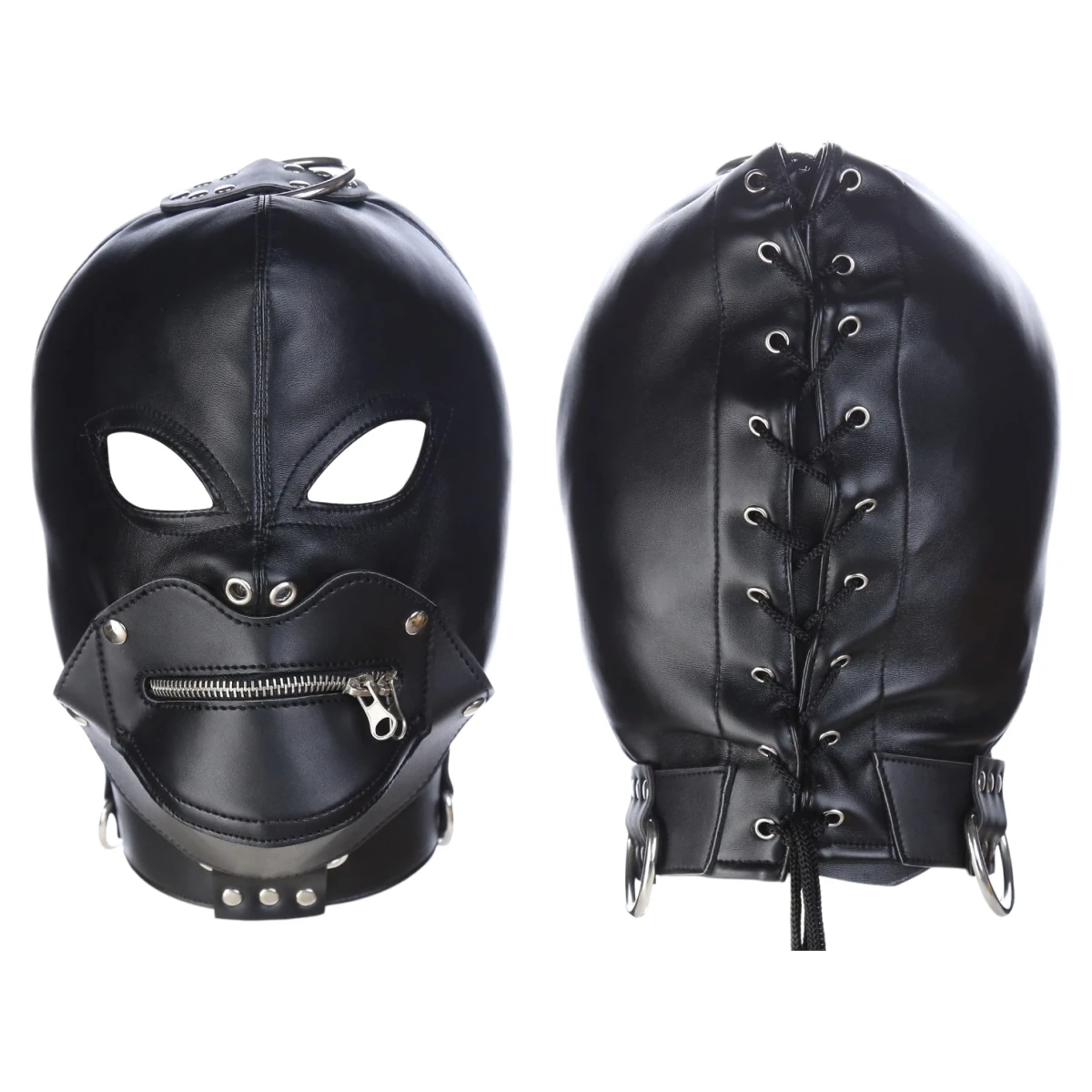 Unisex Men's Soft Full Face Mask Black Mysterious Sexy Cosplay Mask for Halloween Party Stage Prop Gaming Fun Role Play Events