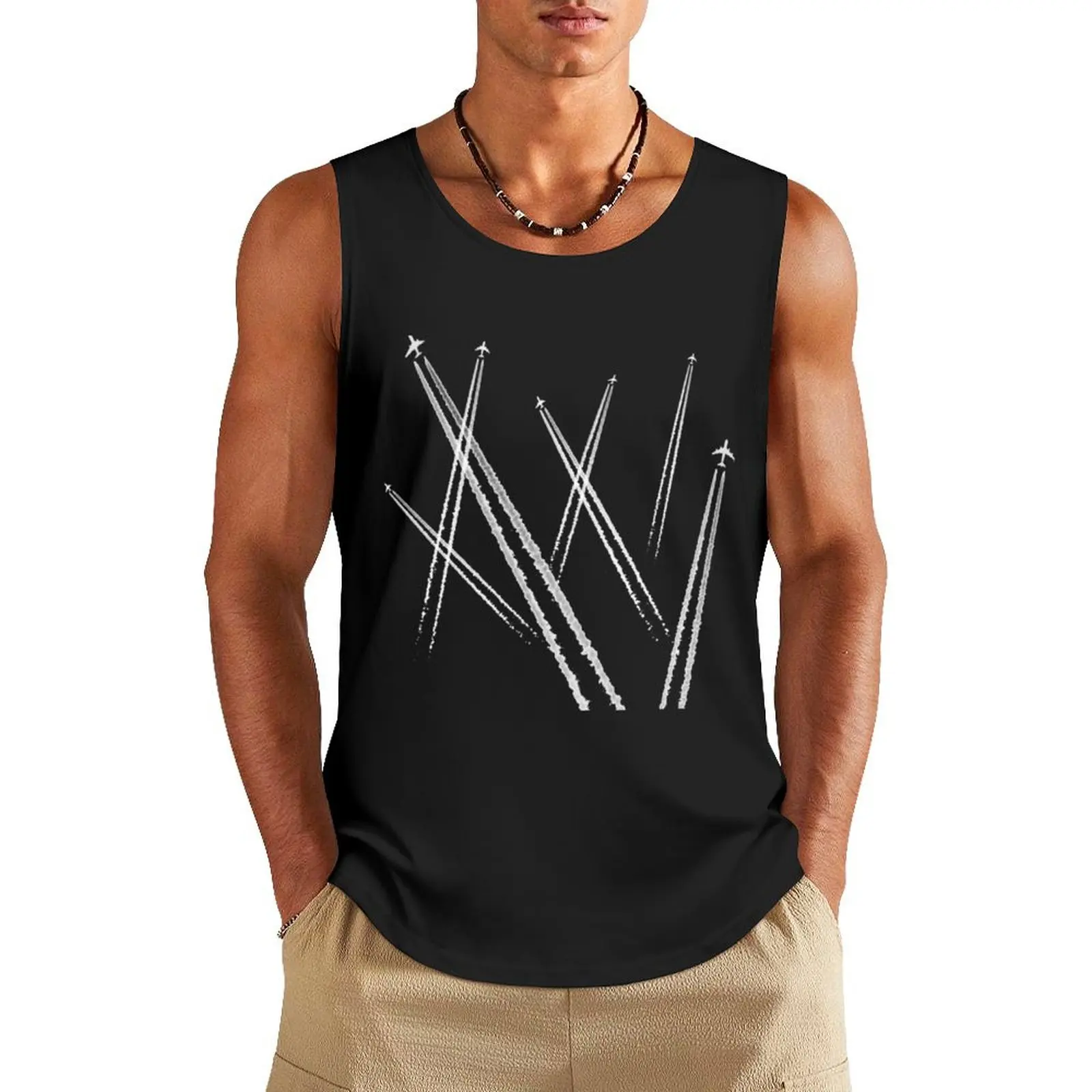 Chemtrails Theory Tank Top gym clothes man t-shirts for Men's gym