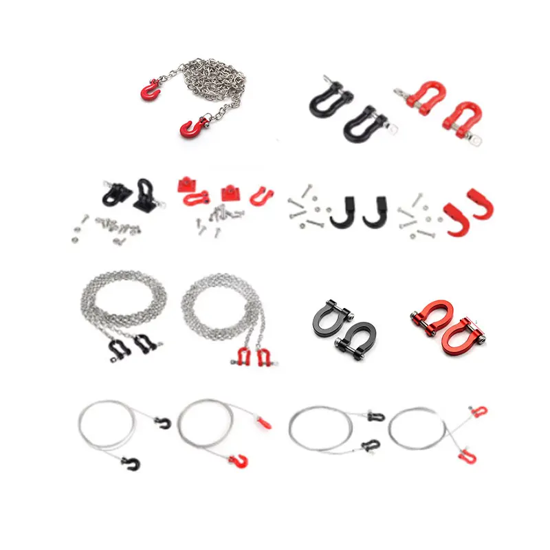 1/10 Simulation Climbing Car Decoration Parts Mood Parts Rescue Hook Trailer Hook Trailer Chain Rope TRX4 SCX10
