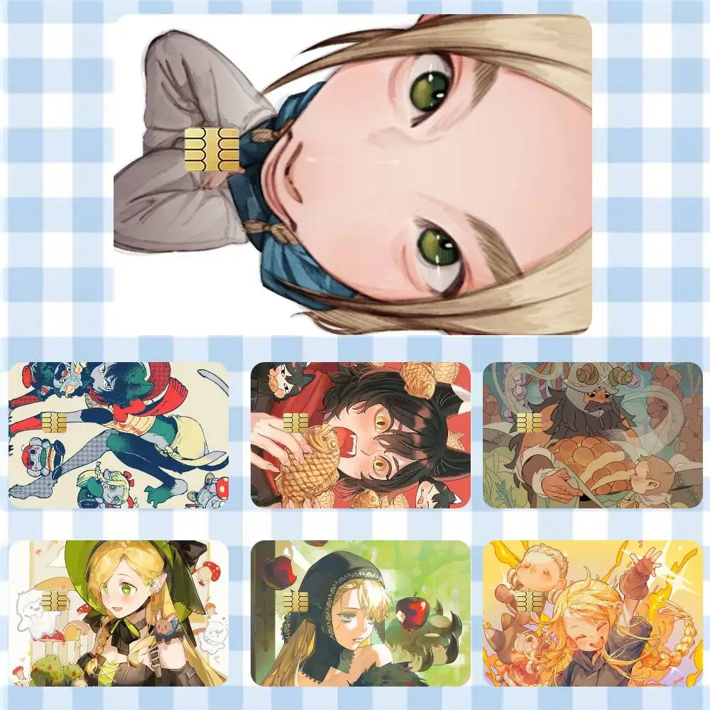 

Delicious in Dungeon Anime Marcille Sticker Film Tape Skin for Credit Card Debit Card Waterproof Stickers