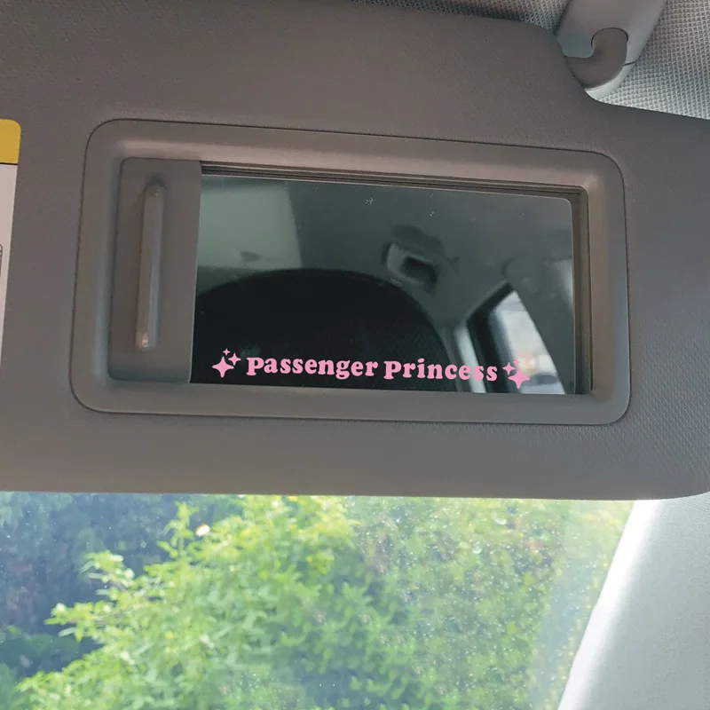 2PCS Passenger Princess Rearview Mirror Decoration Sticker