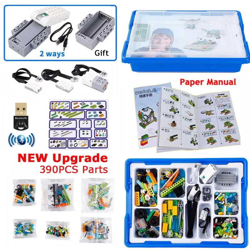 390Pcs New Generation WeDo 2.0 Core Set Scratch 3.0 Robotics Construction School STEAM Educational Bricks Kit 45300 Toys Gifts