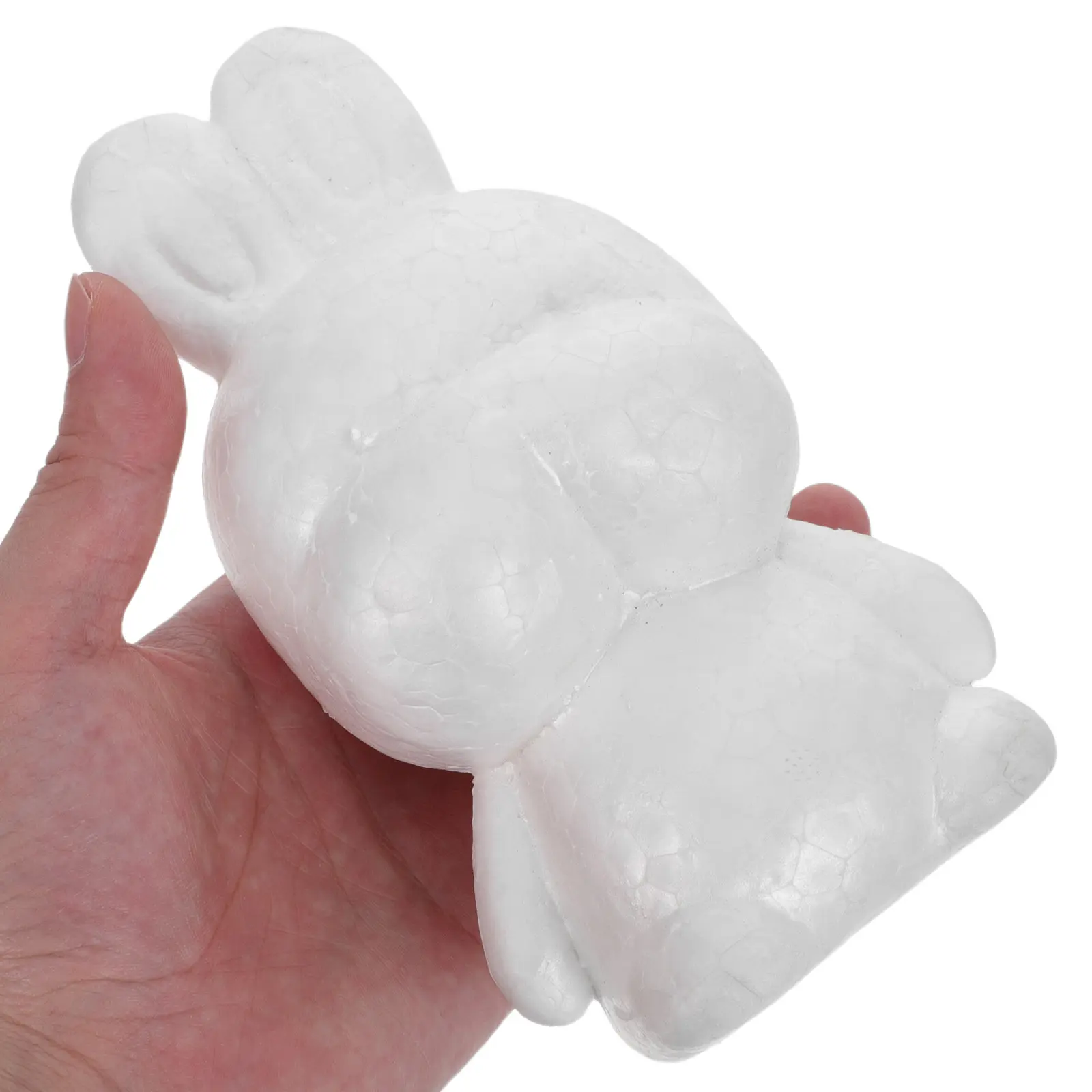 3Pcs Easter Foam Bunny Unfinished White DIY Craft Polystyrene Rabbit Painting Decoration Spring Table Centerpieces Party