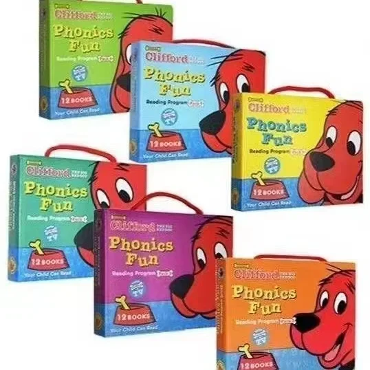 

72 Books Original Popular Education Books Clifford's Phonics Fun Box Set Colouring English Activity Picture Book for Kids