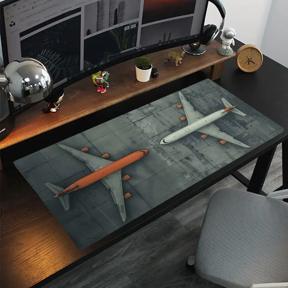 

Symmetrical airliner・Industrial style Mouse Pad Oversized lock edge mouse pad for gaming computer keyboard and desk