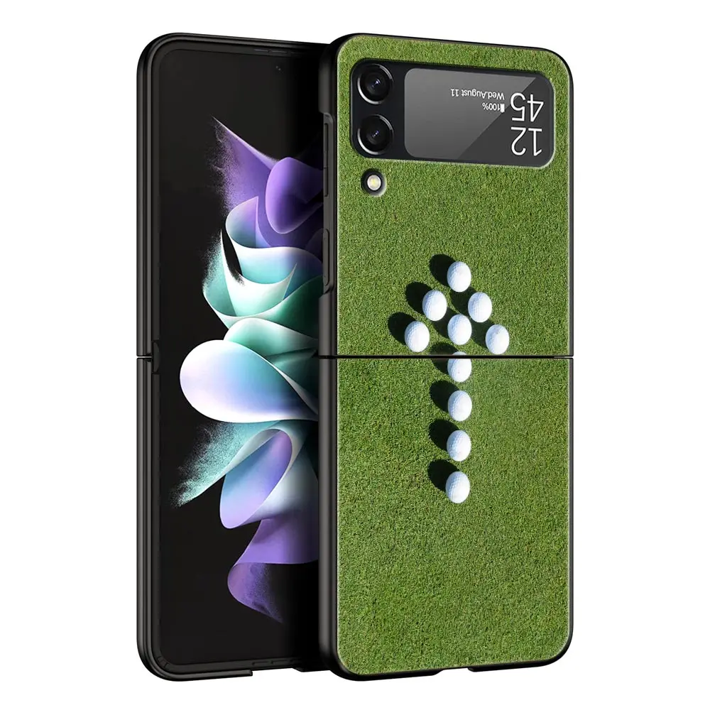 Funda de teléfono deportiva de Golf para Samsung Galaxy Z Flip3 Flip4 Flip5, carcasa para Z Flip 3 4 5 6 7, funda trasera plegable dura