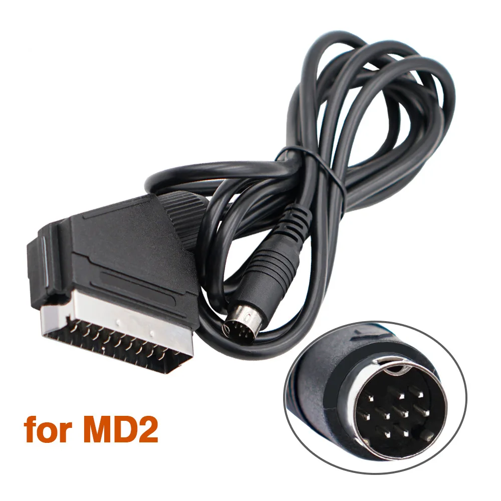 1.8m kabel RGB Scart na PS2/PS1/PS3/SEGA Mega Drive1/MD2/DC Dreamcast/Saturn/XBOX/XBOX 360 Retro gra wideo konsoele