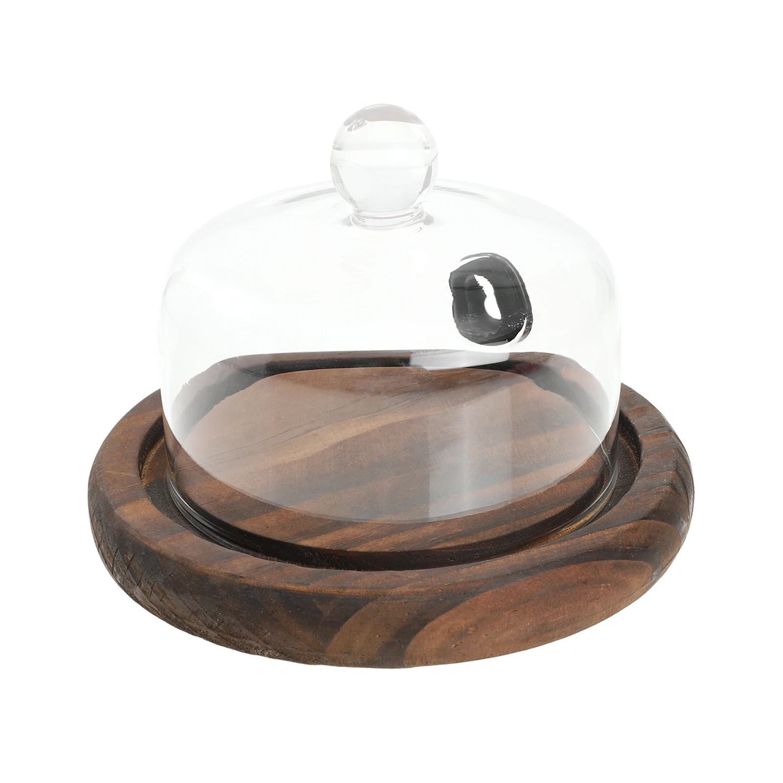 

Tableware Smoker Dome Western Cuisine Cover Cake Smoking Cloche Food Covers Dust Proof Insect Proof Thick Glass Wood