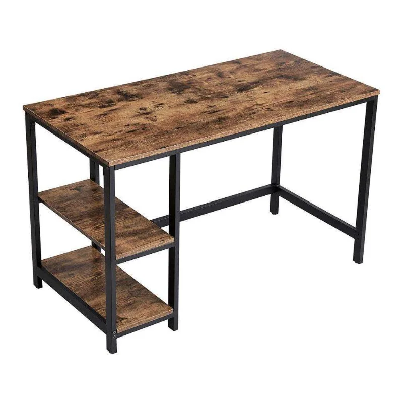 Simple modern l-shaped board computer desk desk laptop desk workstation with 2 layers of storage