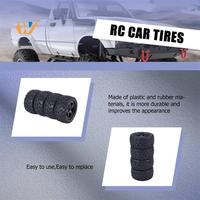 AED3-4Pcs Rubber Tires Tyre Wheel P6973 For Remo Hobby Smax 1621 1625 1631 1635 1651 1655 1/16 RC Car Upgrade Parts