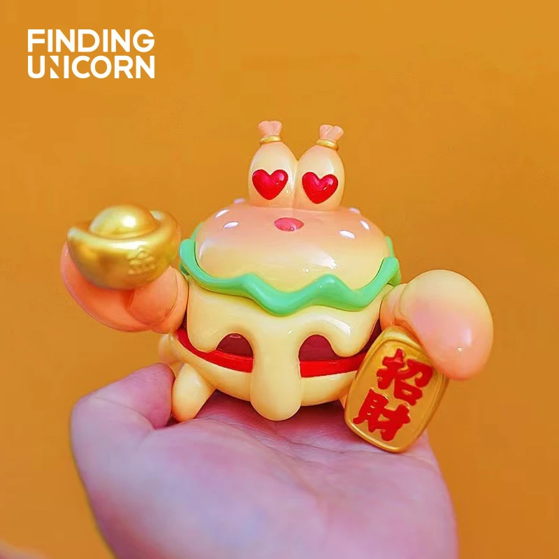 Good Luck Original Wealth Crab Kawaii Ornaments Figurines100% Original Action Figure Home Desktop Decor Model Doll Toys Desktop