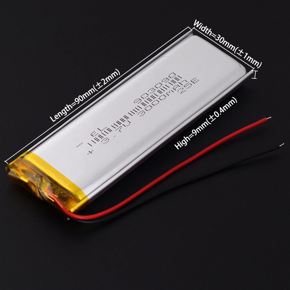 503090 3.7V 2000mAh 603090 2300mAh 703090 2500mAh 903090 3000mAh 902990  Lithium Li-ion Polymer Battery