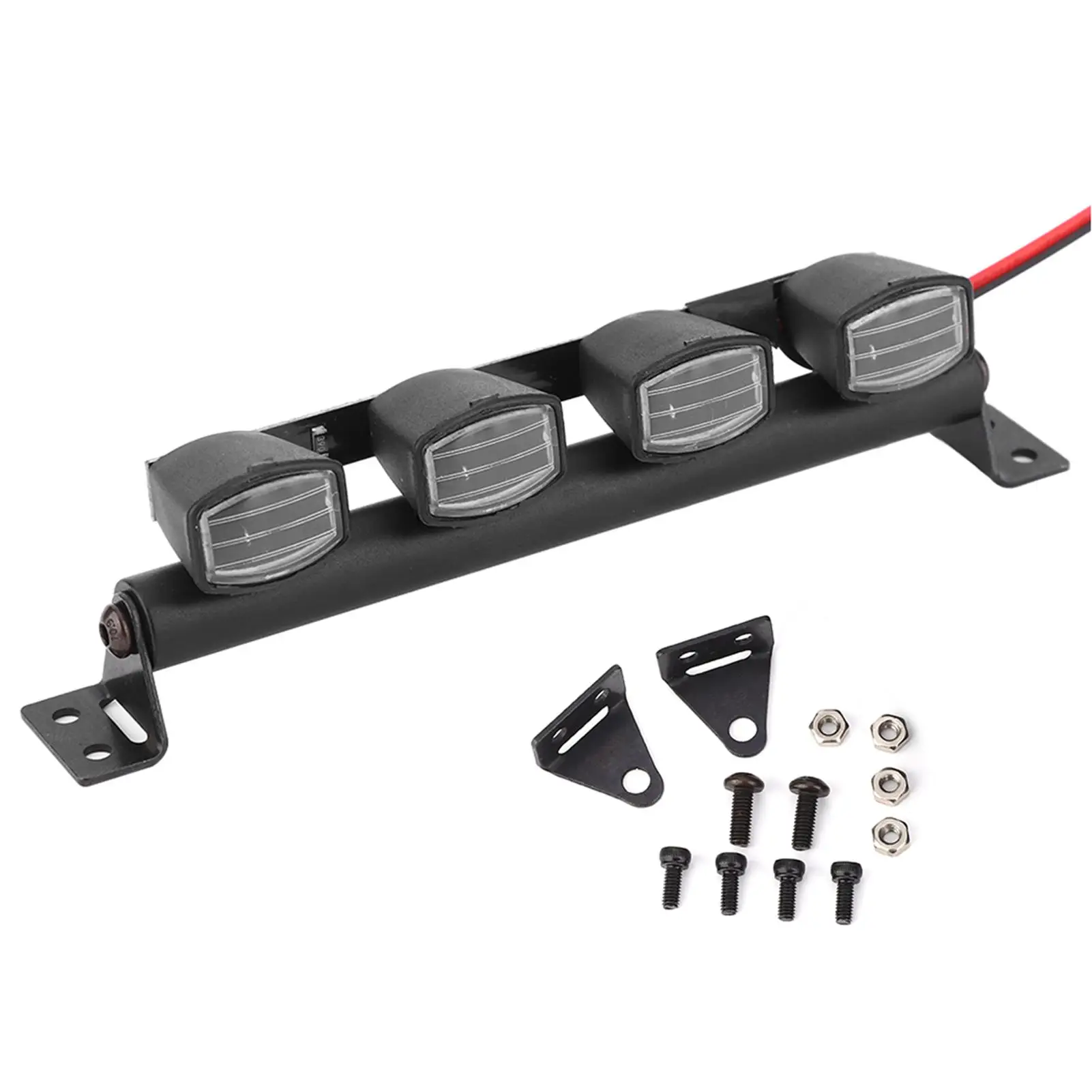 1/10 RC Crawler Car Roof Light Bar Spotlights for trx4 , SCX10, 90046 - 4 LED Off-Road Accessory