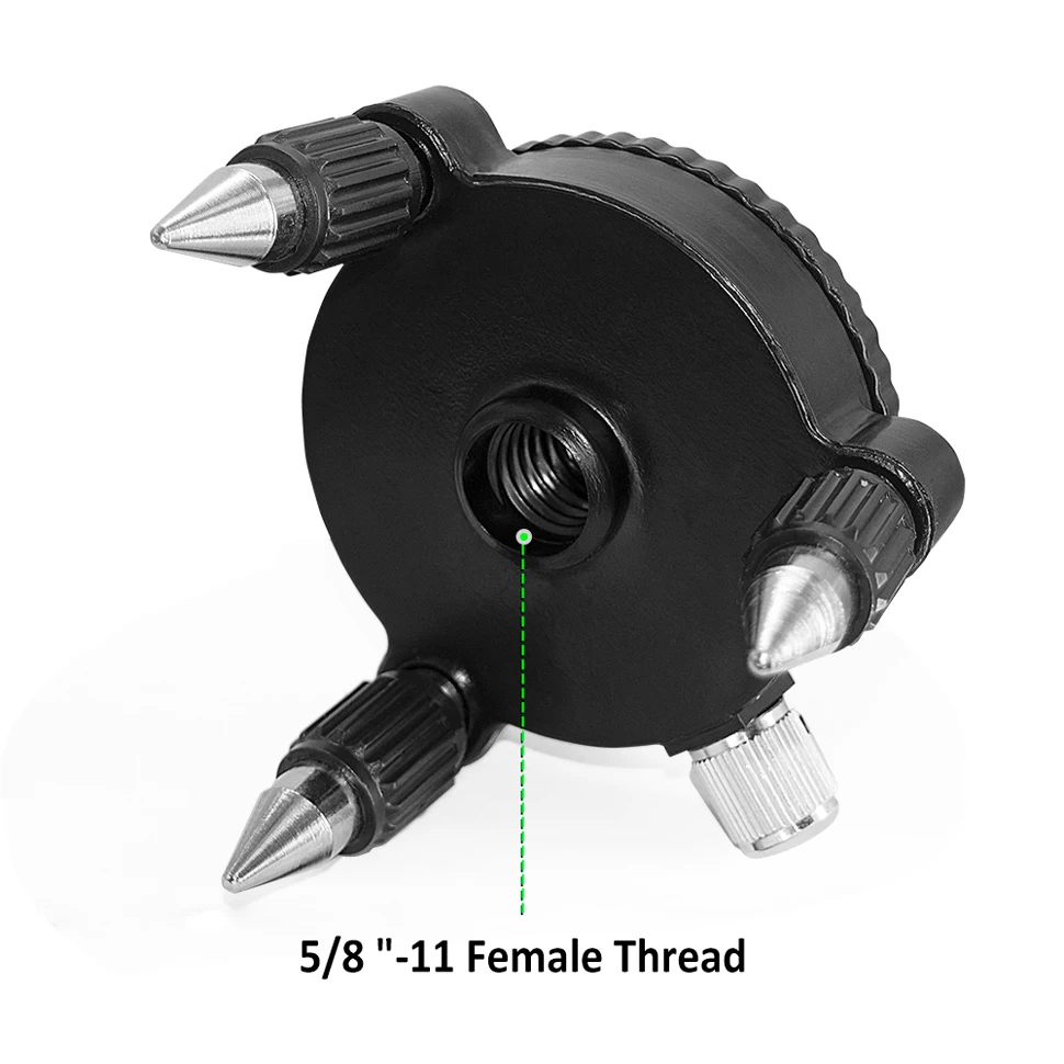 CLUBIONA 360° Fine Holder Pivoting Base Adapter Bracket Stand for 1/4 inch Threaded Laser Levels and 5/8 inch Tripod