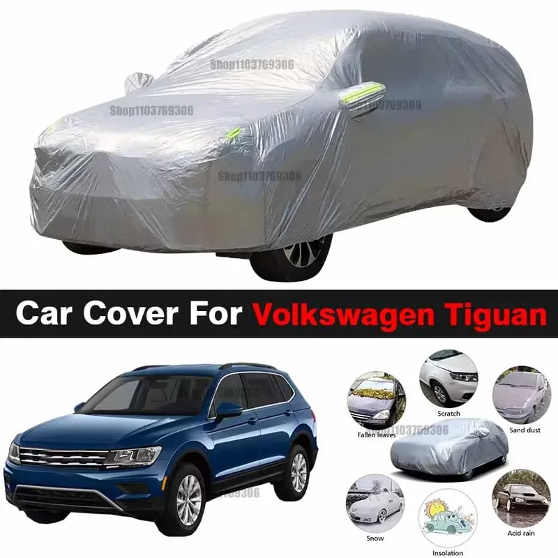 

Car Cover For VW Volkswagen Tiguan SUV Outdoor Anti-UV Sun Shade Snow Rain Resistant Cover Windproof