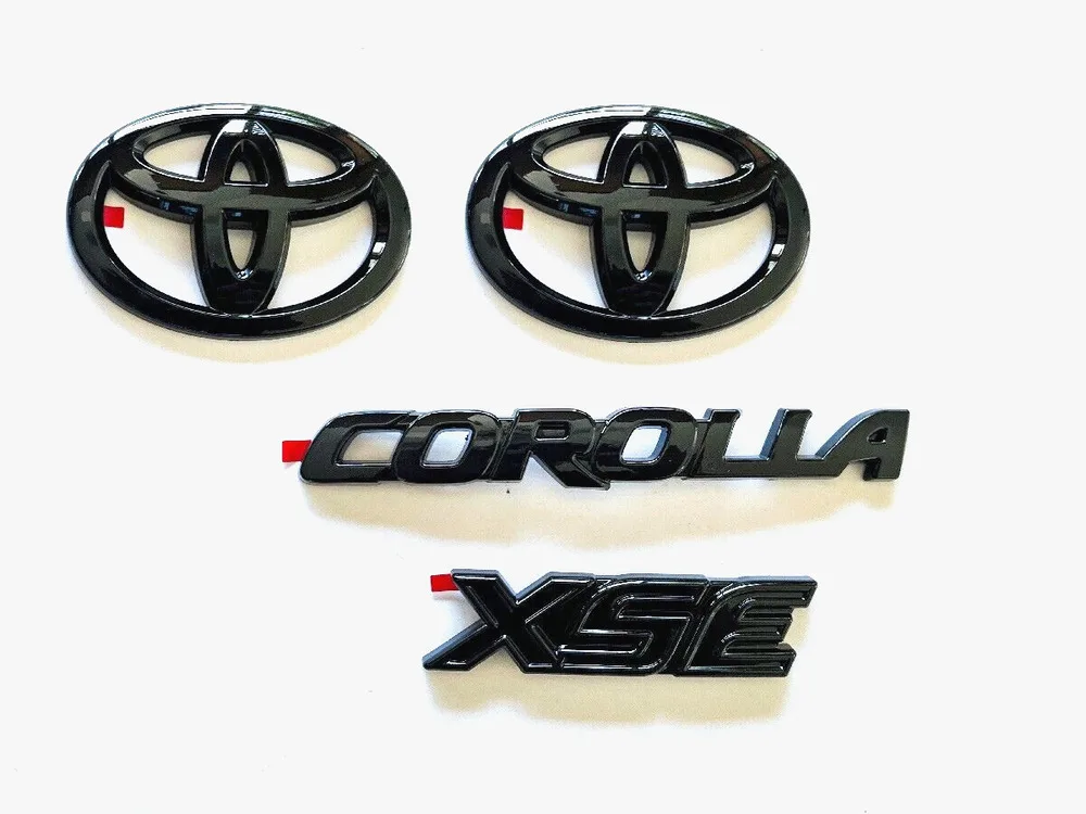 New Glossy Black Overlay EMBLEM for Toyota COROLLA 2020-2024 SEDAN  XSE LE Lcar accessoirr PT948-02200-02