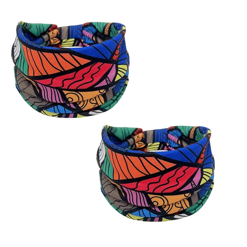 여성 헤어밴드 프린트 와이드 엣지 탄성 매듭 스포츠 요가 헤드밴드 헤어 액세서리 여름 패션 스포츠 장식 헤어밴드