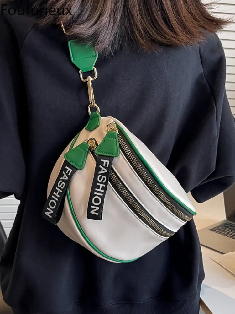 

Foufurieux 2022 New PU Women's Bag Korea Fashion Leather Square Lipstick Key Bag Children's Casual Candy Pocket Shoulder Bags