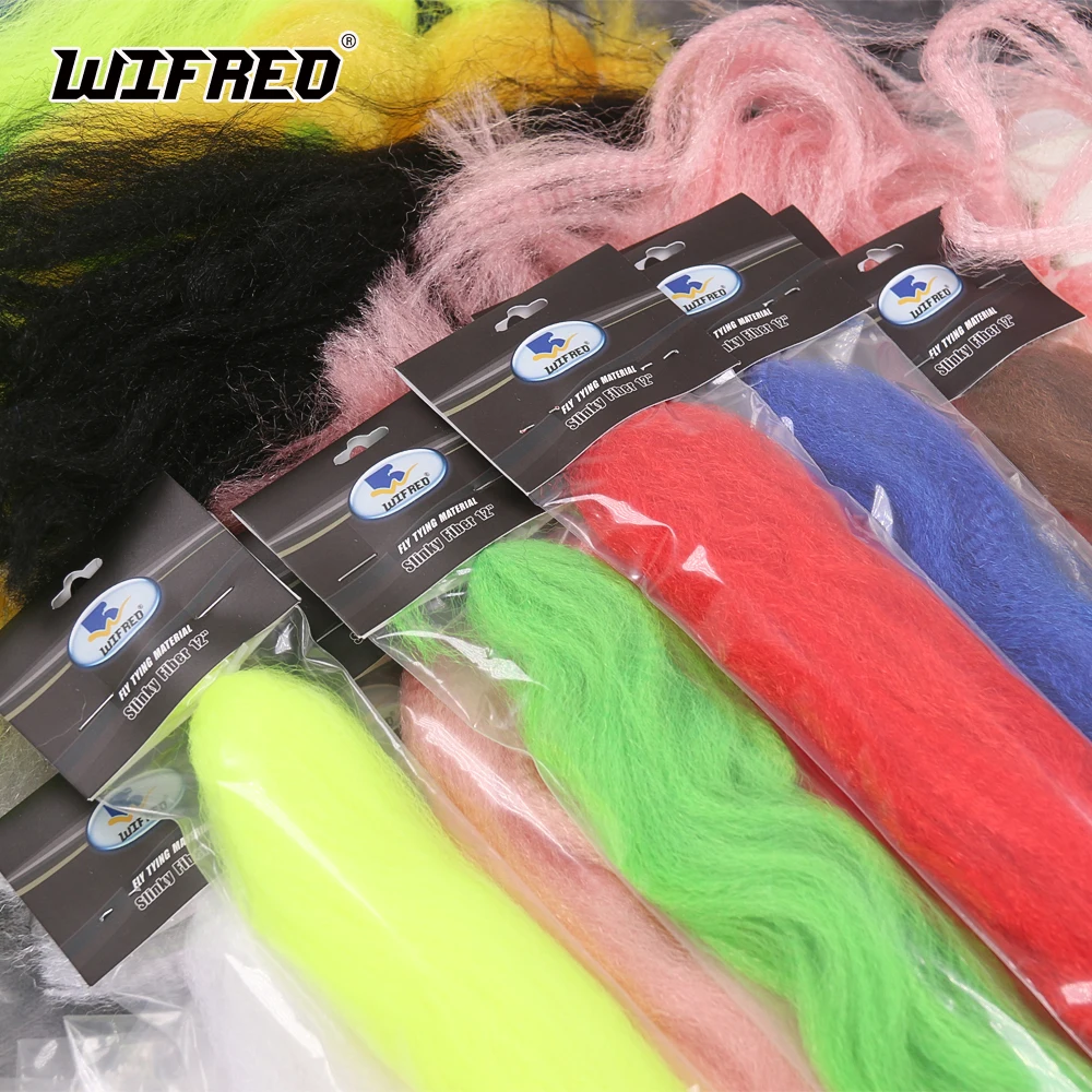 Wifreo 2 opakowania karbowanych włókien Slinky Kinky Minnow syntetyczne włókno do włosów materiał do wiązania much do much Streamer Bucktail główka jigowa
